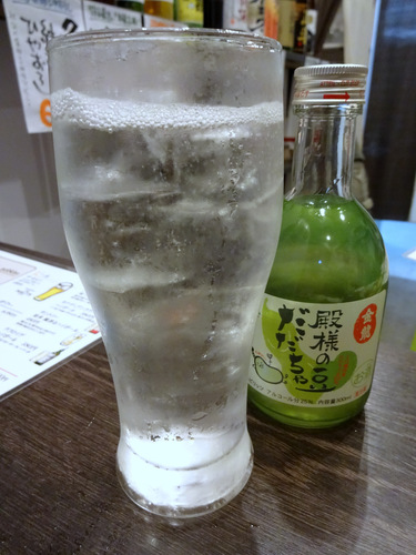 20181027蕎麦Bar HATARI＠清澄白河 (12)だだ茶豆酒のソーダ割り.JPG